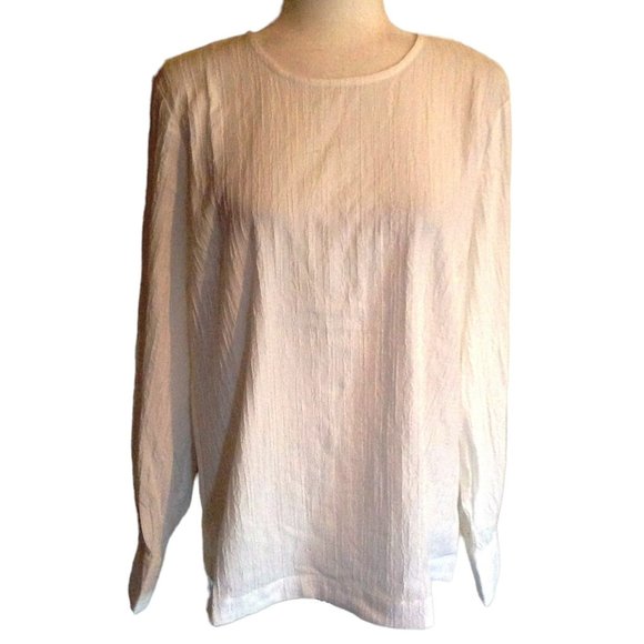 Neiman Marcus Textured Blouse. New With Tickets. Size Large. - Picture 1 of 5